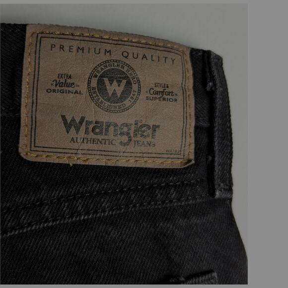 Wrangler Mens Black Jeans Premimum Quality W34 Inseam 32"Hem width 18"GUC - Picture 4 of 8